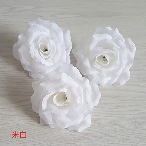 Oso Rosa con Caja de Regalo Azul Profundo 10 cm Rosas Artificiales Cabeza de Flor Boda Flor Decoración de la Pared Flores Falsas DIY Oso Rosa Artificiales-Oro-,
