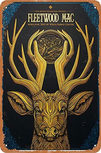 OSONA 2013 Fleetwood Mac At Wells Fargo Center Retro nostálgico arte tradicional color óxido logotipo de lata publicidad llamativa decoración de la pared regalo