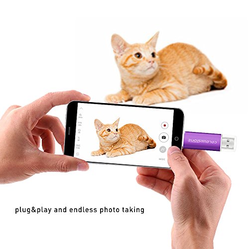 OTGMemoria USB 2.0, Colourstone 32GB Pendrive del Puerto Dual Compatible con Samsung Huawei Smartphones y Tablets Memoria Externa, Morado