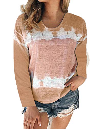 OtoñO E Invierno Nuevas Mujeres Sueltas Cuello Redondo Manga Larga Camiseta Estampada Tops Mujeres