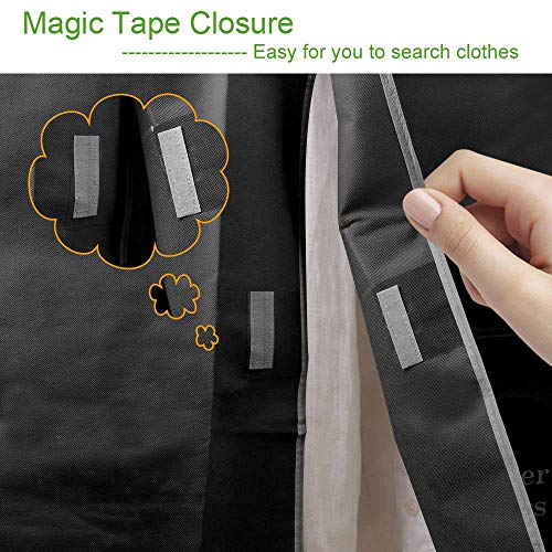 OTraki Funda Vestido para Carril de Ropas 120 x 110 cm Funda Perchero Protectora Chaquetas con Ventana Visual Fund Ropa Percha Ideal para Evitar el Polvo y Suciedad
