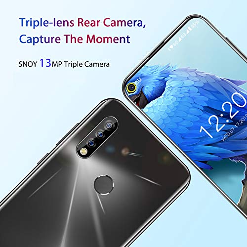 OUKITEL C17 Pro Dual 4G Smartphone Libre, Pantalla de Perforada 6.35",Triple Trasero Cámara,Android 9.0 Octa-Core 2.0GHz Teléfono Movil,4GB RAM+64GB ROM,Batería 3900mAh, Face ID (4GB+64GB-Arce Rojo)