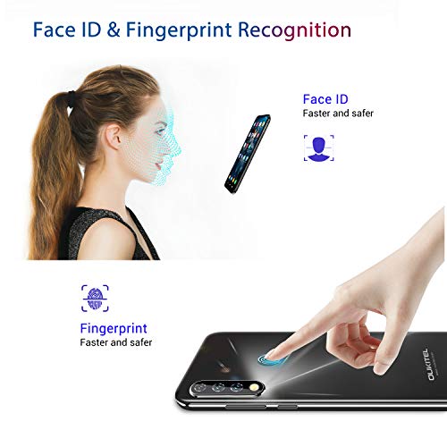 OUKITEL C17 Pro Dual 4G Smartphone Libre, Pantalla de Perforada 6.35",Triple Trasero Cámara,Android 9.0 Octa-Core 2.0GHz Teléfono Movil,4GB RAM+64GB ROM,Batería 3900mAh, Face ID (4GB+64GB-Arce Rojo)