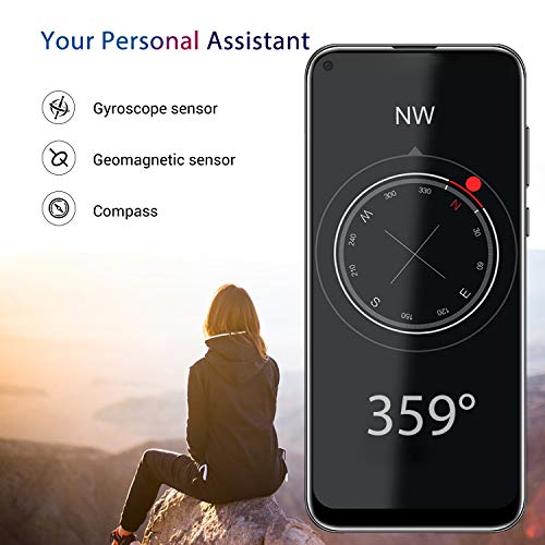 OUKITEL C17 Pro Dual 4G Smartphone Libre, Pantalla de Perforada 6.35",Triple Trasero Cámara,Android 9.0 Octa-Core 2.0GHz Teléfono Movil,4GB RAM+64GB ROM,Batería 3900mAh, Face ID (4GB+64GB-Arce Rojo)