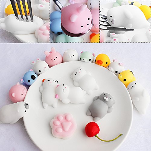 Outee 16 Pcs Al Azar Slow Rising Squishy Crema Scented Mini Animal Squishy Juguete Suave, Color Aleatorio
