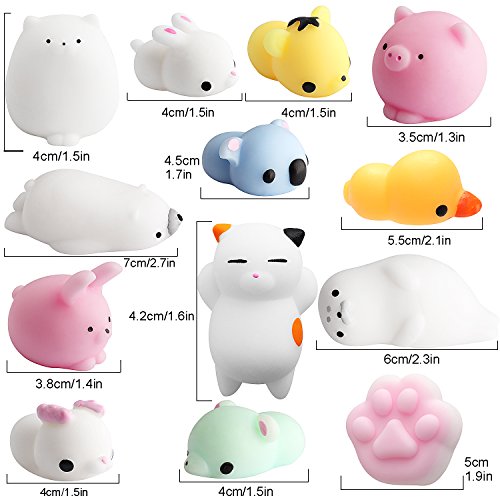 Outee 16 Pcs Al Azar Slow Rising Squishy Crema Scented Mini Animal Squishy Juguete Suave, Color Aleatorio
