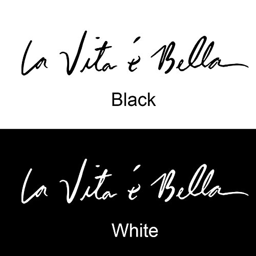 OuYou Pegatina de Coche Pegatinas De Estilo De Coche Personalidad De Estilo Etiqueta De Auto Impermeable Etiqueta De Vinilo la Vita es Bella (Blanco)
