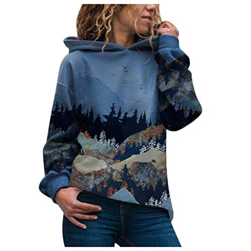 Overdose Sudadera Mujeres Manga Larga Blusa Carta Imprimir Sudadera Pullovers OtoñO CáLido Tops De Invierno Outwear (S, Negro)