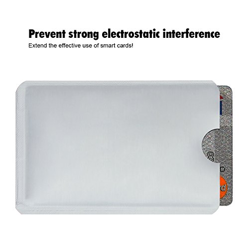 Owfeel Pack de 15 Bloqueo RFID Secure Credit Card Holder Identificación de tarjeta de crédito Anti-robo Protector de prueba de agua Titular seguro