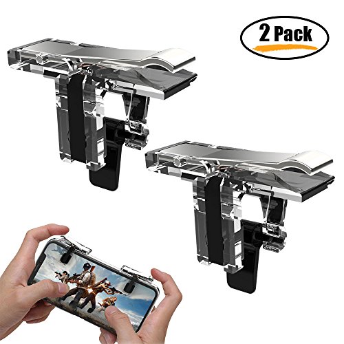 OXOQO PUBG Controlador de juego [Actualización Clip], Shoot juego delteléfono Botón sensible de inducción y AIM Keys L1R1 tirador disparadores Joystick para PUBG (1 par)