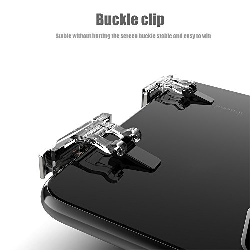 OXOQO PUBG Controlador de juego [Actualización Clip], Shoot juego delteléfono Botón sensible de inducción y AIM Keys L1R1 tirador disparadores Joystick para PUBG (1 par)