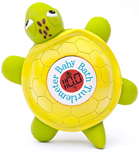 Ozeri Turtlemeter- tortuga flotante de juguete para el baño del bebé y el termómetro de la bañera