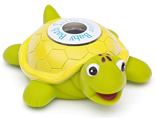 Ozeri Turtlemeter- tortuga flotante de juguete para el baño del bebé y el termómetro de la bañera