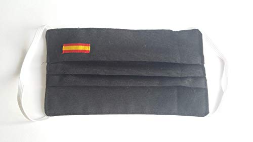 Pack 2 negro hombre bandera de España doble tela