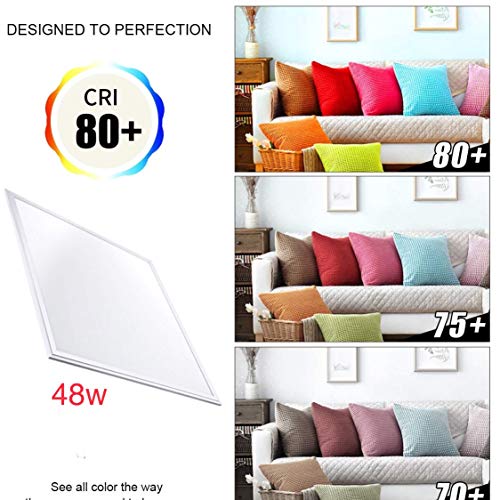 Pack 5X Panel Led 60x60cm, 48w. Color Blanco Frio (6500K). 4000 lumenes. A++. 595 x 595 x 8 Mm