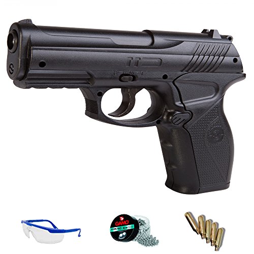 PACK pistola de aire comprimido - Crosman C11 de CO2 balines de acero BBs <3,5J