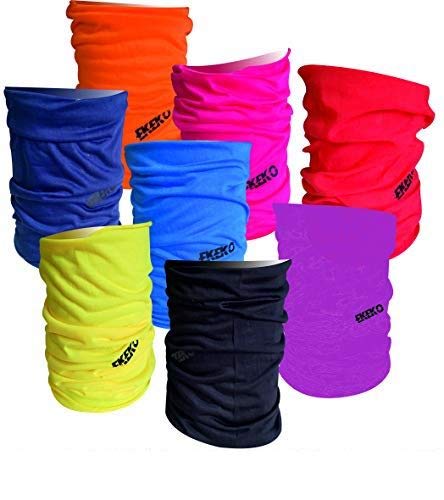 Pack x8 Unidades Cintas de Pelo-Braga Calentador de Cuello Winter EKEKO Montana para Moto, Bicicleta, Running y Deportes en General.(8 Colores)