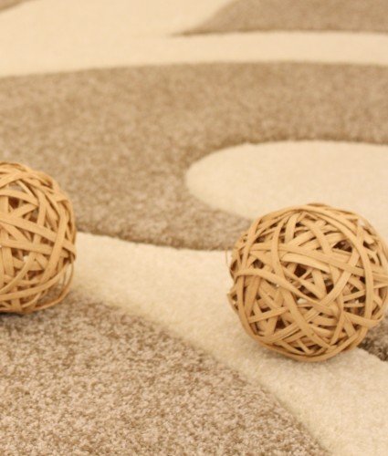 Paco Home Alfombra De Diseño - Ornamentos Contorneados - Beige Crema, tamaño:160x230 cm