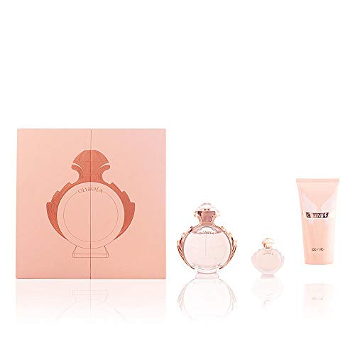 Paco Rabanne Olympea Gift Set 156 ml - Agua De Perfume Spray 50 ml + 100 ml Loción Corporal + Mini agua de perfume 6ml.