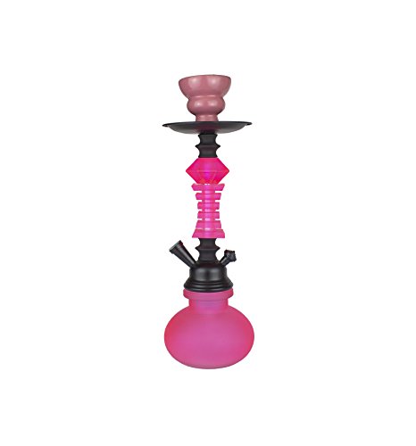 PAIDE P Cachimba de diseño Premium - 27cm - Shisha Cristal - Kit de iniciación Premium (Rosa)