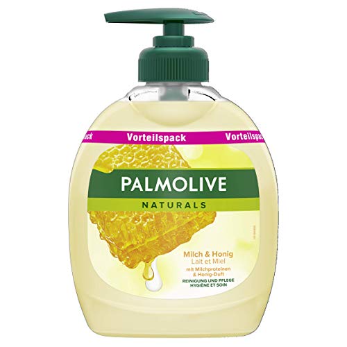 Palm olivo Naturals Leche y miel – Jabón líquido ventaja Pack, 6 pack (6 x 300 ml)