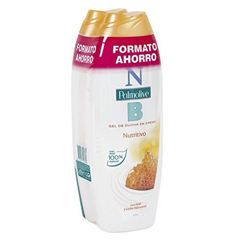 PALMOLIVE NB gel de ducha en crema nutritivo con leche y miel bote 2 x 600 ml