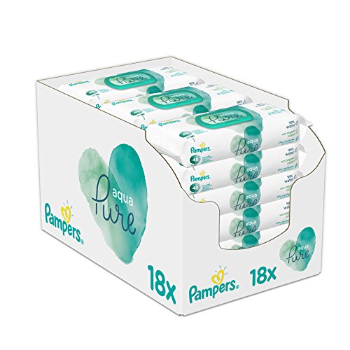 Pampers 81691061 - Aquapure Toallitas Húmedas 18 Embalaje = 864 Toallitas Húmedas