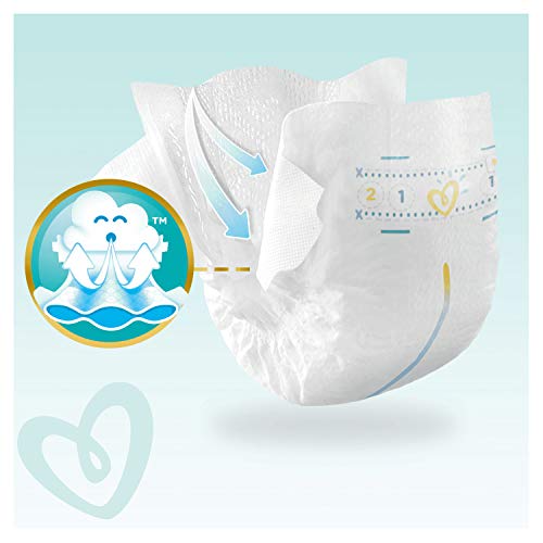 Pampers Premium Protection - Pañales (talla 6, 69 pañales, 13 kg, 2,477 kg)