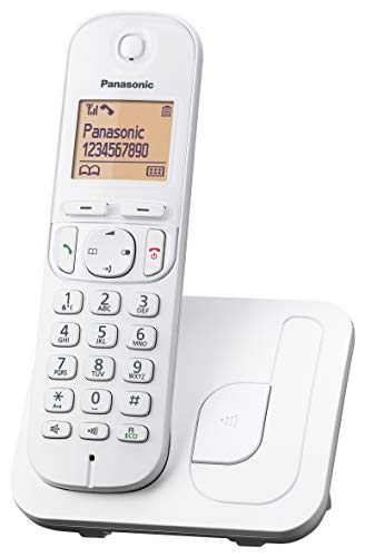 Panasonic KX-TGC210 - Teléfono Fijo Inalámbrico Digital (LCD 1.6", DECT, Agenda, Alarma, Bloque Llamadas, Intercomunicador entre unidades) Color Blanco