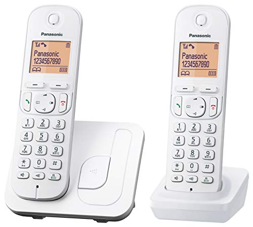 Panasonic KX-TGC210 - Teléfono Fijo Inalámbrico Digital (LCD 1.6", DECT, Agenda, Alarma, Bloque Llamadas, Intercomunicador entre unidades) Color Blanco