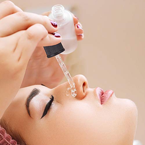 PandaHall Elite - Cuentagotas de Cristal para presión de Aceite Esencial, Tapa giratoria, cuentagotas de Aceite, pipetas y Ruedas para Botellas de Aceite Esencial