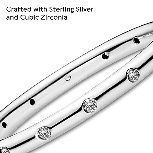 PANDORA para Mujer-Anillo gotitas 925 Plata Blanco Zirconia - 190945CZ