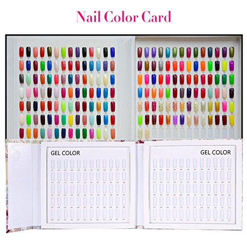 Pantalla de clavos - 2 tipos de color Nail Display Chart Book Esmalte de uñas Gel Color Display Card Nail Art Showing Board (Color : 01)