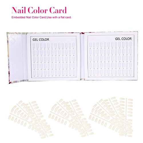 Pantalla de clavos - 2 tipos de color Nail Display Chart Book Esmalte de uñas Gel Color Display Card Nail Art Showing Board (Color : 01)