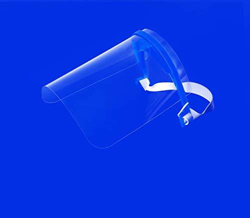 Pantalla Protección Facial - Pantalla Protectora Cara, Protector Facial, Visera Protectora - Visera Ajustable, Reutilizable, Ligera, ServalPharm Azul