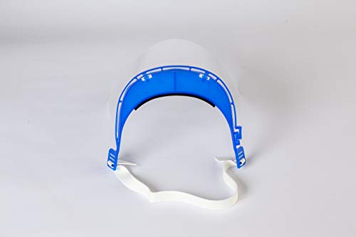Pantalla Protección Facial - Pantalla Protectora Cara, Protector Facial, Visera Protectora - Visera Ajustable, Reutilizable, Ligera, ServalPharm Azul