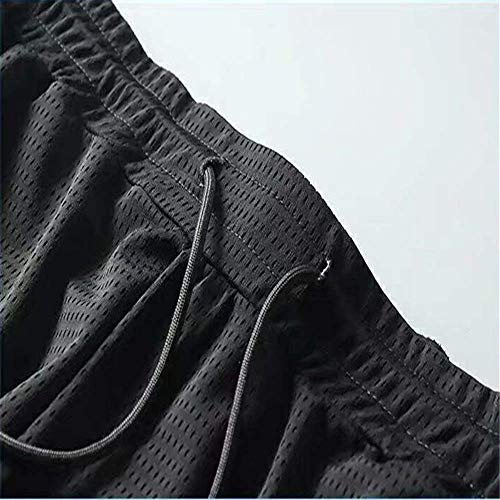 Pantalones Cortos Deportivos con Cremallera Fina De Verano Bolsillo De Secado Rápido para Hombres De Running Casual Fitness Vacaciones Ocio Malla Transpirable Pantalones De Cinco Puntos