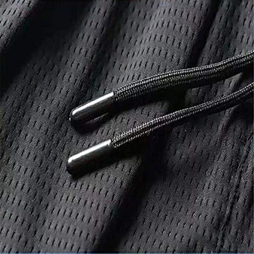 Pantalones Cortos Deportivos con Cremallera Fina De Verano Bolsillo De Secado Rápido para Hombres De Running Casual Fitness Vacaciones Ocio Malla Transpirable Pantalones De Cinco Puntos