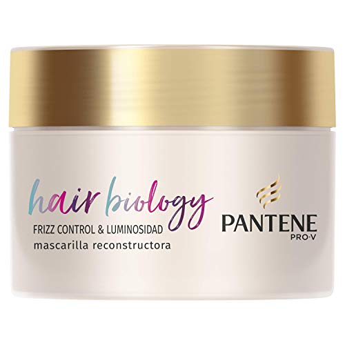 Pantene Pro-V Hair Biology Frizz Control & Luminosidad Mascarilla 160 ml, Para Pelo Encrespado O Seco Y Pelo Teñido