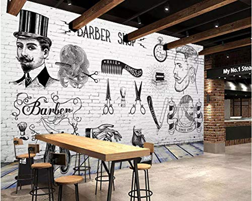 Papel Tapiz Fotográfico 3D Peluquería Sala De Estar Tv Fondo De La Pared Decoración Del Hogar Paño De Seda Mural Tamaño Personalizable 400X280Cm