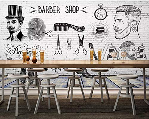 Papel Tapiz Fotográfico 3D Peluquería Sala De Estar Tv Fondo De La Pared Decoración Del Hogar Paño De Seda Mural Tamaño Personalizable 400X280Cm