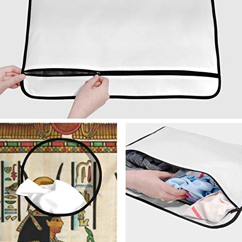 Papiro Que Muestra A La Reina Nefertari, Oferta Para Colgar, Cesto De Lavandería, Cola, Bolsa Para Ropa Sucia, Gran Almacenamiento, Cesta Plegable, Colgante, Con Cremallera, Para Lavadero, Para Baño,
