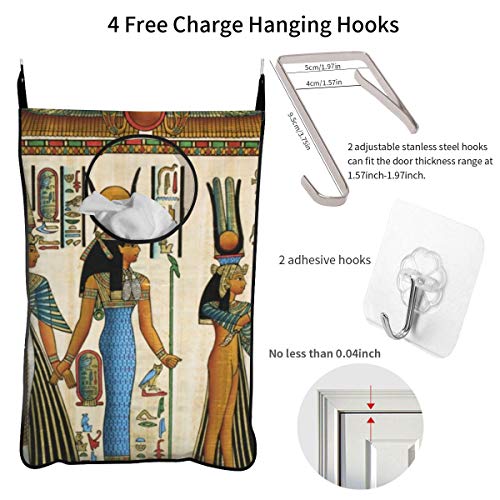 Papiro Que Muestra A La Reina Nefertari, Oferta Para Colgar, Cesto De Lavandería, Cola, Bolsa Para Ropa Sucia, Gran Almacenamiento, Cesta Plegable, Colgante, Con Cremallera, Para Lavadero, Para Baño,