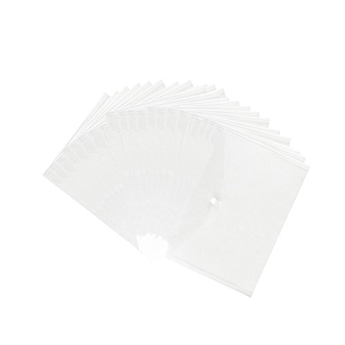 Paquete de 25 carpetas transparentes para documentos, sobres de plástico para documentos A4, 31,7 x 22,8 cm