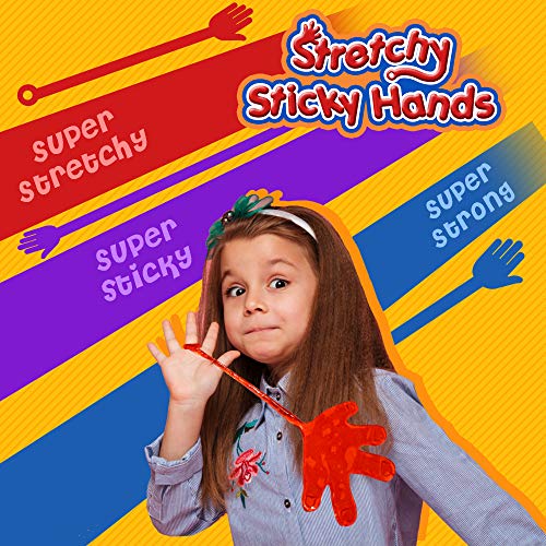 Paquete de 36 Mini sticky fingers - manos pegajosas de jalea pegajosa - para Party Bag & Pinata Fillers - regalos baratos juguetes para fiesta infantiles Favors - Juegos de cumpleaños para niños