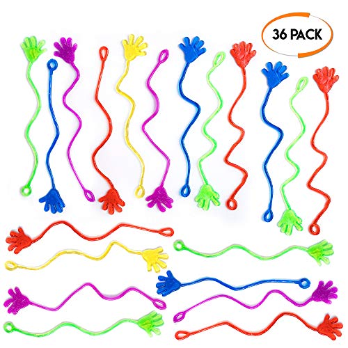 Paquete de 36 Mini sticky fingers - manos pegajosas de jalea pegajosa - para Party Bag & Pinata Fillers - regalos baratos juguetes para fiesta infantiles Favors - Juegos de cumpleaños para niños