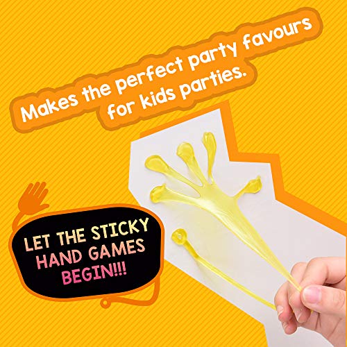 Paquete de 36 Mini sticky fingers - manos pegajosas de jalea pegajosa - para Party Bag & Pinata Fillers - regalos baratos juguetes para fiesta infantiles Favors - Juegos de cumpleaños para niños