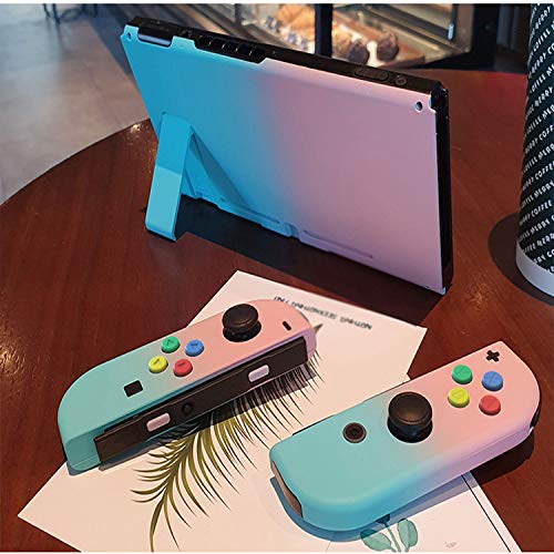 Para Android Game Controller Tv, NUEVO Shell Gradient Color Funda Protectora Joy Con Controller Hard Housing Cubierta Completa Shell Para Game Console-Powder Green Set-