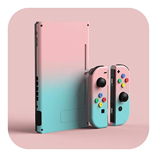 Para Android Game Controller Tv, NUEVO Shell Gradient Color Funda Protectora Joy Con Controller Hard Housing Cubierta Completa Shell Para Game Console-Powder Green Set-
