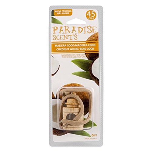 Paradise PER80145 Perfumador Madera, Aroma de Coco, para Colgar